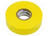 Bandă electroizolantă 3M galbenă 19mm x 20m, 0,18mm, 225%