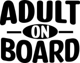 Cumpara ieftin Sticker Auto, Adult on Board, 30 cm, 12233ST, Oem