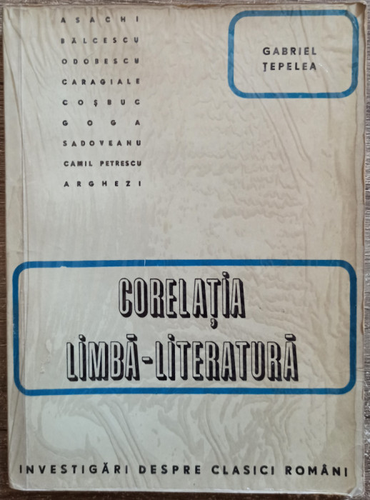 Corelatia limba-literatura - Gabriel Tepelea// dedicatie Barutu Arghezi