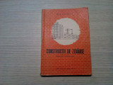 CONSTRUCTII DE ZIDARIE - M. V. Celbaev - Editura Tehnica, 1952, 238 p., Alta editura