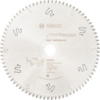 Bosch Panza ferastrau circularTop Precision Best for Multi Material, 254x30x2.3mm, 80T - 3165140574389 foto