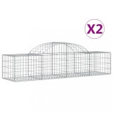 Cumpara ieftin Cosuri gabion arcuite 2 buc, 200x50x40/60 cm, fier galvanizat