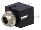 Conector Jack 3,5mm Soclu Mamă Mono Piste 2 Lipire 18,6mm