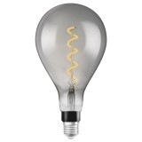 Bec LED decorativ vintage Osram Edison Fil Smoke clasic A160 E27 4 W 140 lm lumina calda 1800K, dimabil