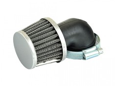 Filtru aer sport -?28/35mm/cot 90 grade, crom foto