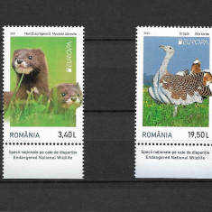 ROMANIA 2021 - EUROPA 2021, SPECII PE CALE DE DISPARITIE, TABS 1, MNH - LP 2322