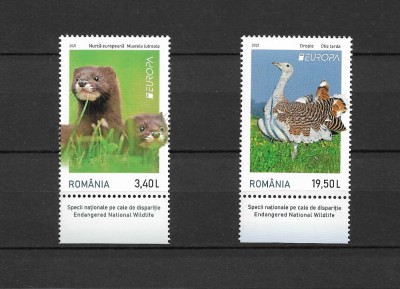 ROMANIA 2021 - EUROPA 2021, SPECII PE CALE DE DISPARITIE, TABS 1, MNH - LP 2322 foto