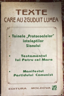 TEXTE CARE AU ZGUDUIT LUMEA,EDITURA MOLDOVA 1995/ FOLOSITA IN STARE BUNA foto