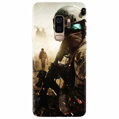 Husa silicon pentru Samsung S9 Plus, Battlefield foto