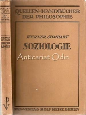 Soziologie - Werner Sombart - 1924 foto