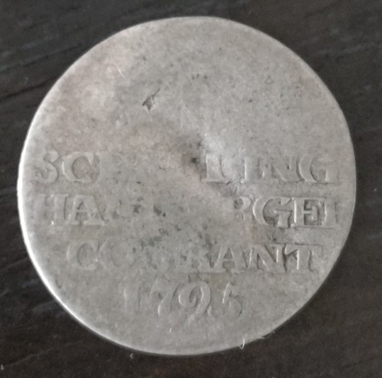 Moneda Hamburg - 1 Schilling Courant 1795 - Argint