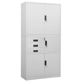 Cumpara ieftin Dulap de birou, gri deschis, 90x40x180 cm, otel