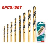 Set 8 burghie, Total, HSS, 2x49-8x117 mm, Multicolor