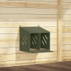 VidaXL Cuibă pentru pui cu 2 compartimente, metal verde măsline 864347