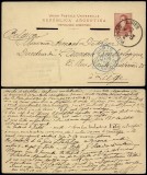 Argentina 1894 stationery Buenos Aires to Li&egrave;ge Belgium via Paris D.275