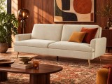 Canapea Diva 210X88X84 cm Rabatabila Stofa Bej (cod AF 2454-64)