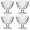 Set boluri, 4 piese, 300 ml, Sticla, Gri transparent