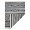Covor TWIN 22996 geometric, dunga bumbac, cu două fețe, Franjuri ecologice - negru / crem, 180x270 cm