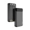 Powerbank incapator Dudao cu 3 cabluri incorporate 20000mAh USB Type C + micro USB + Lightning black (Dudao K6Pro +)