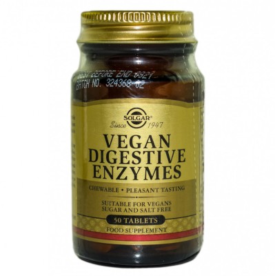 VEGAN DIGESTIVE ENZYMES chew. 50cps SOLGAR foto