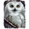 Sticker decorativ, Bufnita, Alb, 70 cm, 9099ST