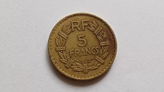 Franta -5 Francs 1940 foto