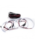 Kit Angel Eyes LED Cotton BMW E46 Facelift ZKW (2001-2005) Halogen, Fara Lupa/Xenon, 131mm+146mm, Alb Xenon Bright
