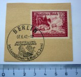 Germania Al Treilea Reich Fragment Ștampilat Expoziția Das Sowjet-Paradies 12+18 Rpf Berlin 1942 -A666