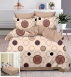 Cumpara ieftin Lenjerie Pat Bumbac 4 Piese Toby Sf119 Bej Maro - Husa Pilota 200x230 cm, Cearceaf 240x250 cm, Fete Perna 55x75 cm &amp; 70x70 cm