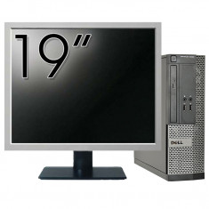 Pachet Calculator DELL 3020 SFF, Intel Core i3-4150 3.50GHz, 4GB DDR3, 120GB SSD, DVD-ROM + Monitor 19 Inch foto