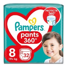 Scutece-chilotel Pampers Pants Jumbo Pack, Nr.8, 19+ kg, 32 buc