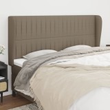 VidaXL Tăblie de pat cu aripioare gri taupe 163x23x118/128 cm textil 3118204