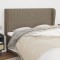 vidaXL Tăblie de pat cu aripioare gri taupe 163x23x118/128 cm textil 3118204