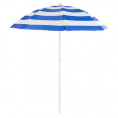Umbrela plaja, Strend Pro, cu inclinatie, model dungi, albastru si alb, 180 cm GartenVIP DiyLine