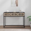 VidaXL Masă consolă, negru, 105x30x75 cm, lemn prelucrat și fier 352107