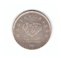 Moneda Ungaria 20 forinti/forint 2020 Tribute to the heroes, stare foarte buna, curata