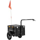 SPORTNOW Remorcă bicicletă, remorcă cargo 65L cu cutie pliabilă și capac, roți pneumatice cu eliberare rapidă | Aosom Romania