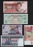 Set 5 bancnote de prin lume adunate (cele din imagini) #62, Asia