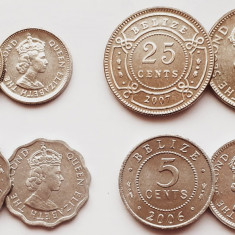 01B35 Belize set 4 monede 1, 5, 10, 25 Cents 2000-2007 UNC
