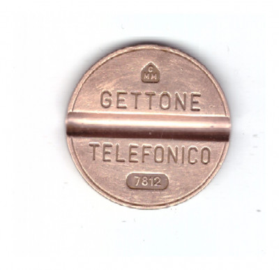 Jeton telefonic Italia - Gettone Telefonico CMM 7812 (1978), stare foarte buna foto