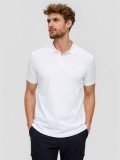 Tricou polo barbati, din bumbac cu croiala Regular Fit, logo, Alb, S, 2XL, 3XL, L, M, XL, s.Oliver