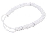 Cablu spiralat neecranat PUR alb 0,3m-1,2m 300V
