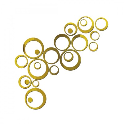 Set Oglinzi Design Modern - Oglinzi Decorative Acrilice GOLD - MyStyle&amp;reg; Luxury Home 24 bucati/set foto