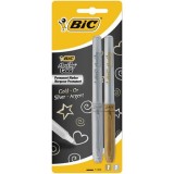 Marker permanent auriu / argintiu | Bic
