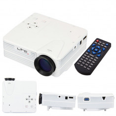 Mini Videoproiector LED, 640 x 480, 80 lm, distanta proiectie 4 m, telecomanda