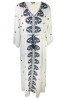 Rochie dama casual RL24, alb/gri , marimea L, Bumbac