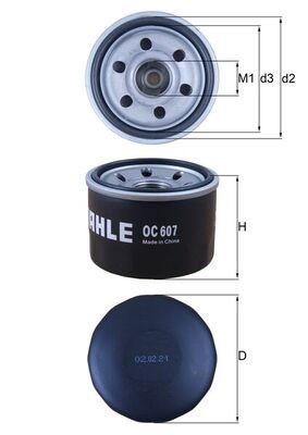 MAHLE OC 607 Filtru ulei