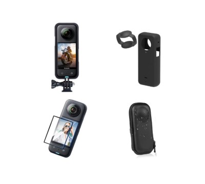 Set 4 accesorii pt insta360 one X3 , Carcasa , Husa , Folie , Geanta foto