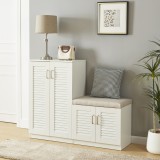Dulap pantofi Loten 97x120x36cm alb [en.casa] HausGarden Leisure, [en.casa]