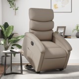 VidaXL Fotoliu rabatabil electric cu ridicare, cappuccino